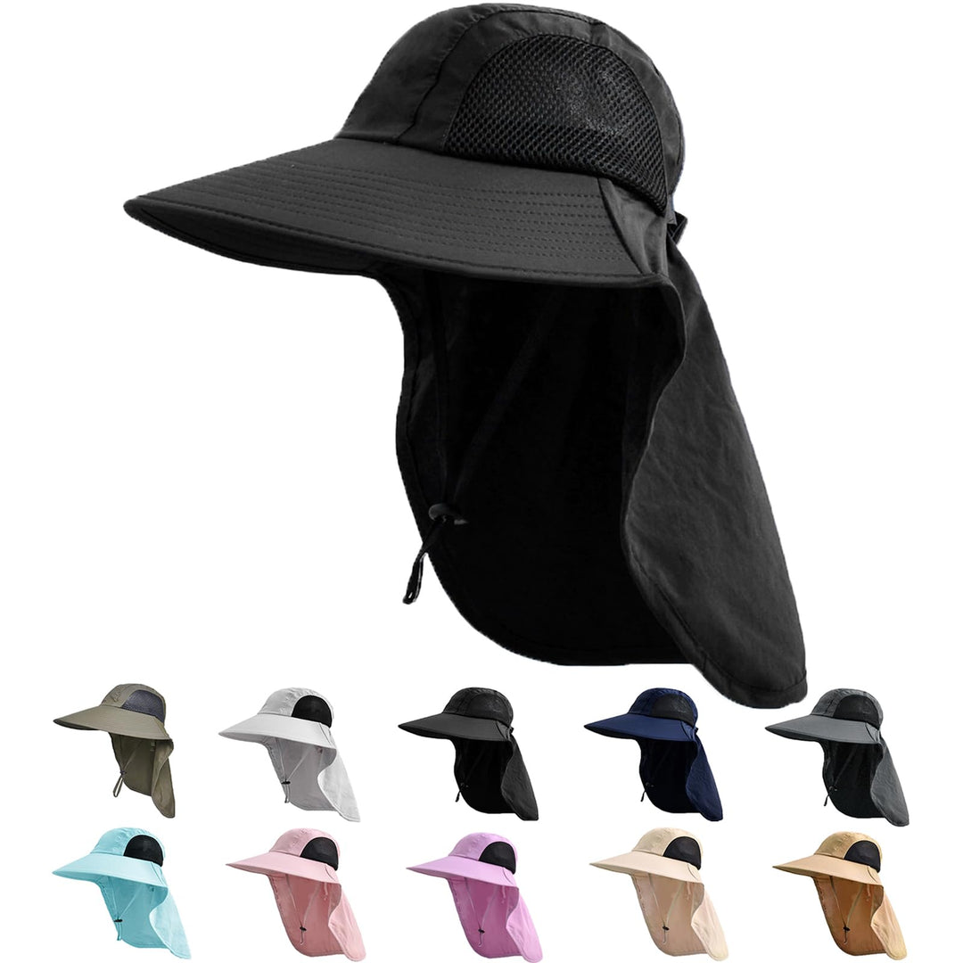 Sun Hat for Men Women with Neck Flap,UPF 50+ UV Protective Hiking Fishing Hats,Wide Brim Sun Hat for Women&Men …