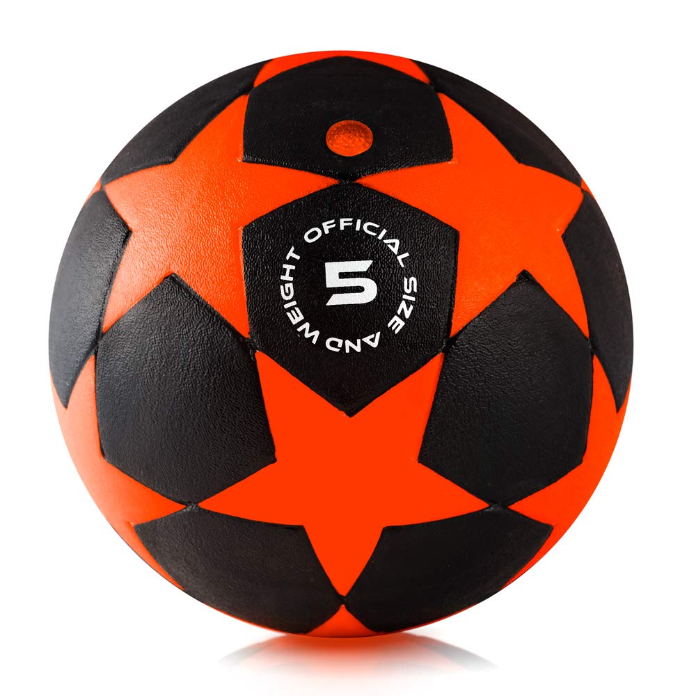 GlowCity Glow in The Dark Soccer Ball | Light Up Indoor/Outdoor Soccer Ball with 2 LED Lights | Pre-Installed Batteries | Fun Gift for Teens