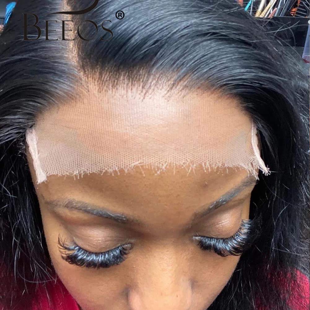 Beeos 5X5 Skinlike Real Hd Lace Closure Only, Melted Invisible Swiss Hd Lace Virgin Human Hair Closure Pre Plucked With Baby Hai