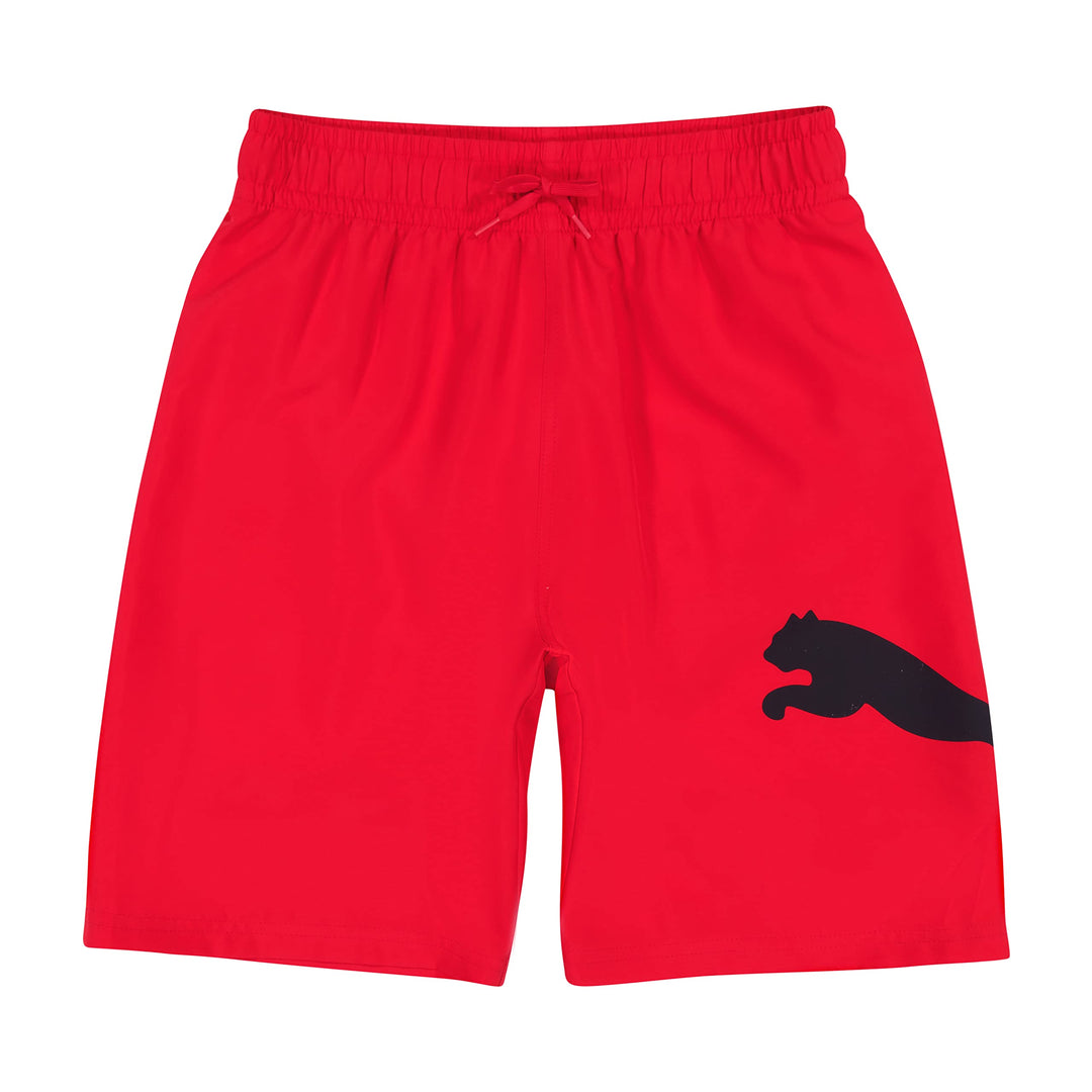 PUMA Boys' Big Cat Swim Trunks, High Risk Red, Large