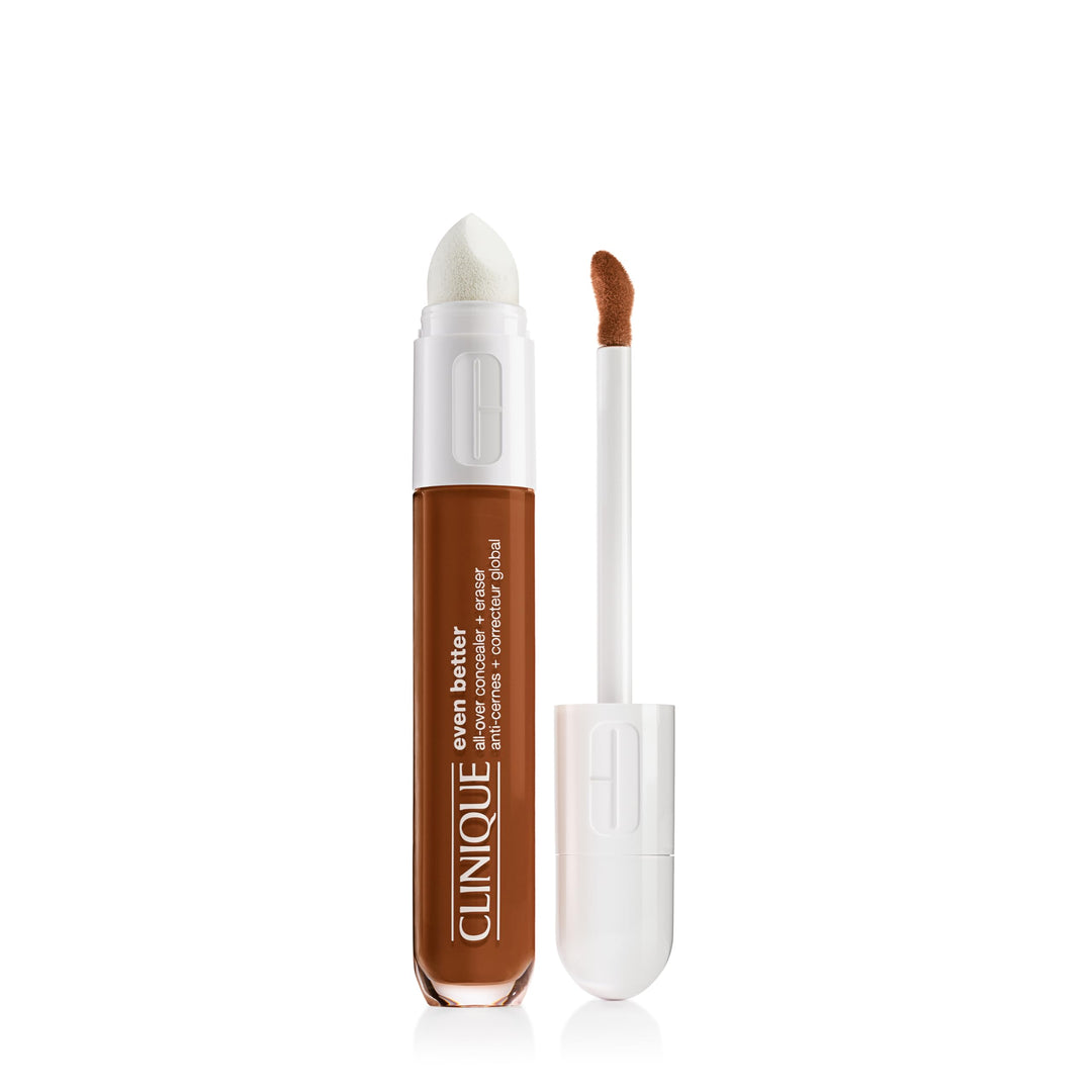 Clinique Even Better All-Over Full Coverage Concealer + Eraser For Dark Circles | Hydrating, Brightening + Depuffing, Clove, 0.2 Fl Oz