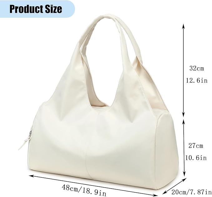 forestfish Yoga Gym Bag for Women with Shoes Compartment & Wet Dry Storage Pockets Lightweight Duffel Bag