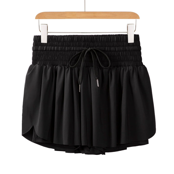 Blaosn Flowy Womens Athletic Shorts Gym Yoga Workout Running Tennis Skirt Sweat Spandex Skort High Waisted with Pockets Lounge Cute Teen Girls Trendy Clothes Casual Summer Outfits(xs,Black)