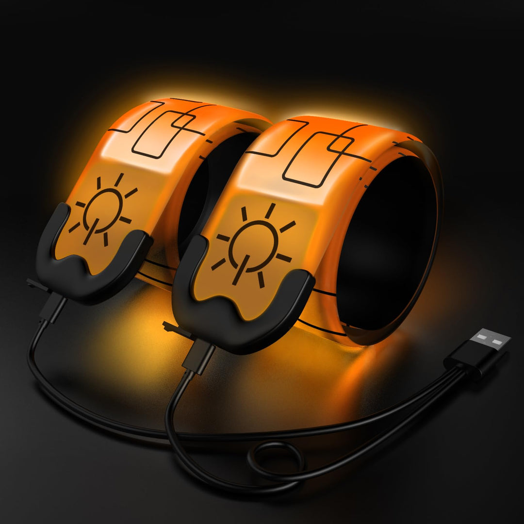 Todoxi 2 Pack LED Armband Rechargeable, Running Lights for Runners, Running Lights, Reflective Running Gear Light Up Armband High Visibility LED Wristband Lights for Running Walking
