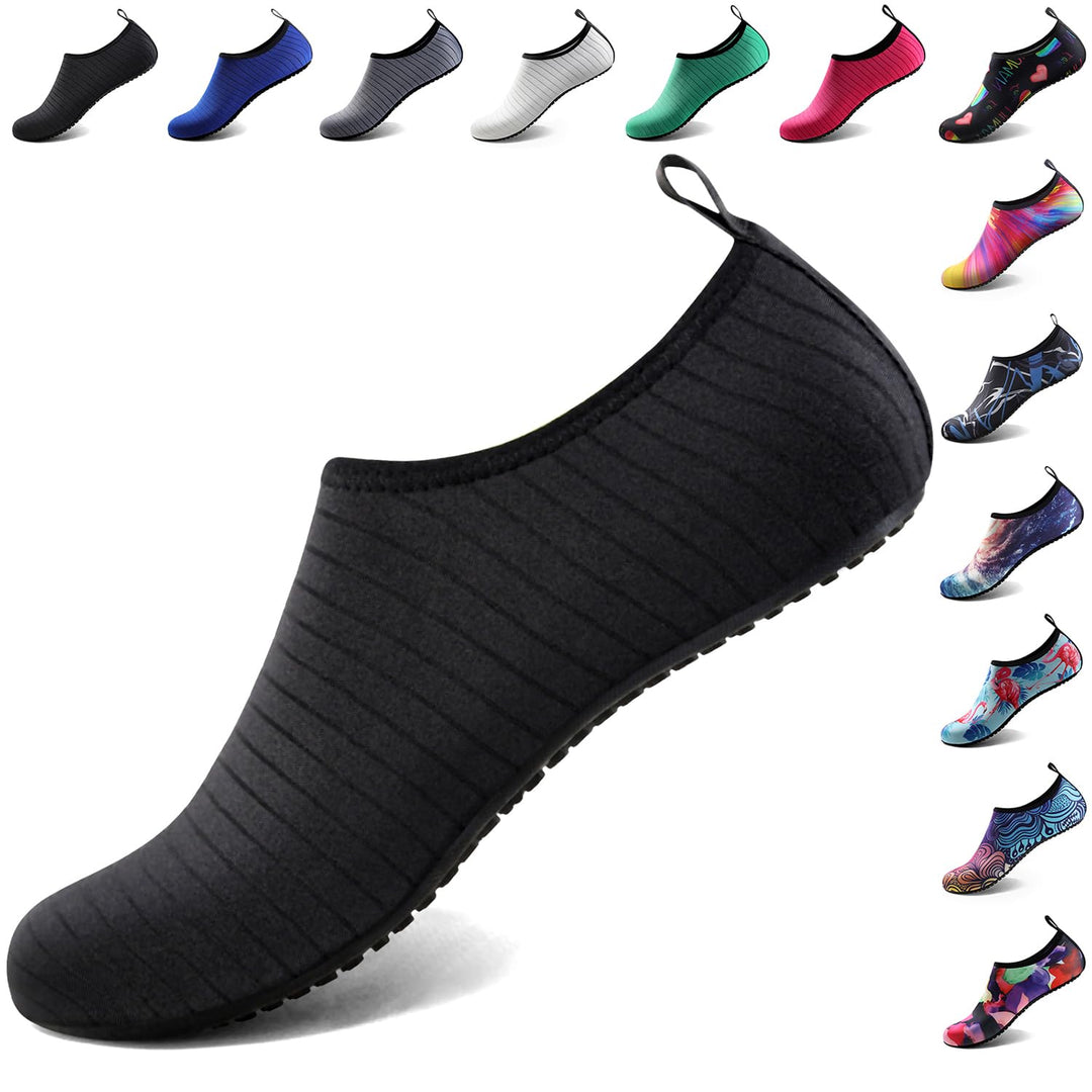 Water Shoes for Women Men cruise essentials Quick-Dry Aqua Socks Swim Beach Barefoot Yoga Exercise Wear Sport Accessories Pool Camping Must Haves Adult Youth Size 3-4 Women/2-3 Men