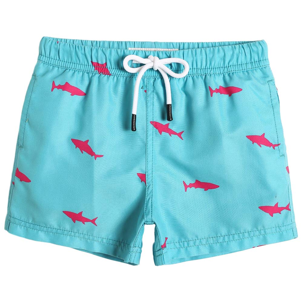 maamgic Boys Swim Trunks Toddler Swim Shorts Little Boys Bathing Suit Swimsuit Toddler Boy Swimwear,Shark Skyblue,2 T