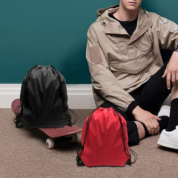 GoodtoU Drawsting Bags Backpack Bulk Cinch Bag Draw String Sport Bag 6 Color (36 pcs, 6 Color)