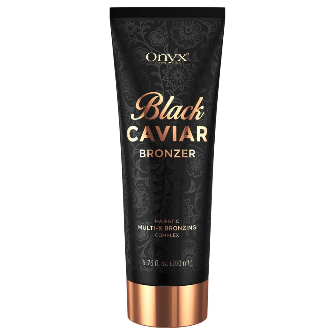 Onyx Black Caviar Dark Tanning Lotion - Advanced Black Bronzer & Instant Tan Enhancer, Get Insanely Dark Tan for Men & Women, Tinted Moisturizer with Instant Results for Indoor & Outdoor