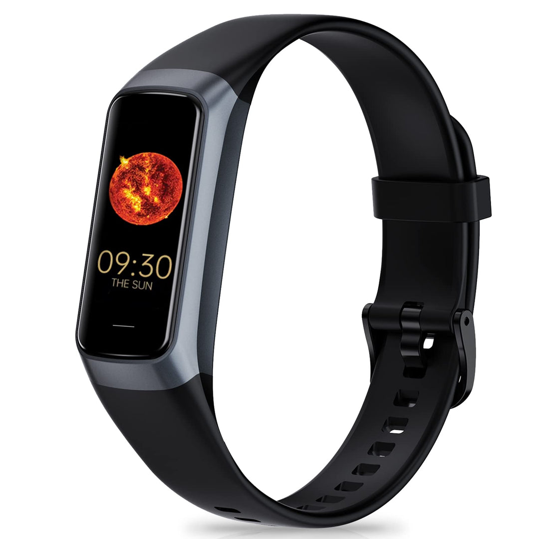 Zeacool Fitness Tracker with 24/7 Heart Rate, Blood Oxygen Blood Pressure Sleep Monitor, Activity Trackers 5 ATM Waterproof,Step Calorie Counter Pedometer Health Smart Watch for Women Men Black