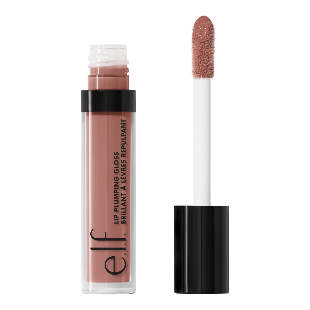 E.L.F. Lip Plumping Gloss, High-Shine Sheer Color, Hydrates & Creates Fuller Lips With Vitamin E, Vegan & Cruelty-Free, Petal Pr