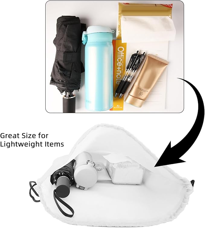 GoodToU Drawstring Bags - Nylon Gym & Travel Drawstring Backpack (White, 80Pcs)