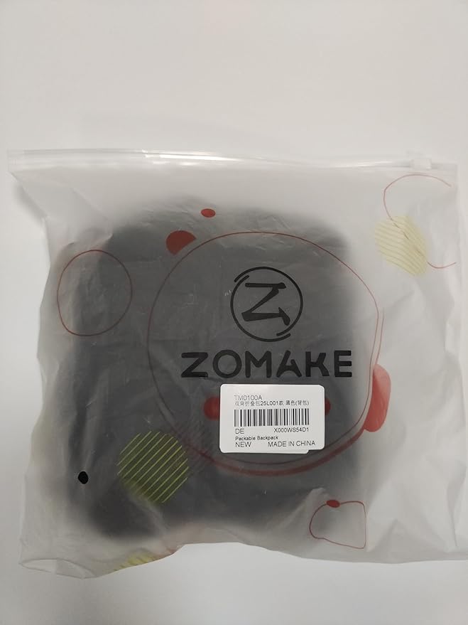 ZOMAKE Ultra Lightweight Packable Backpack 25L, Foldable Hiking Backpacks Water Resistant Small Folding Daypack for Travel(Black)