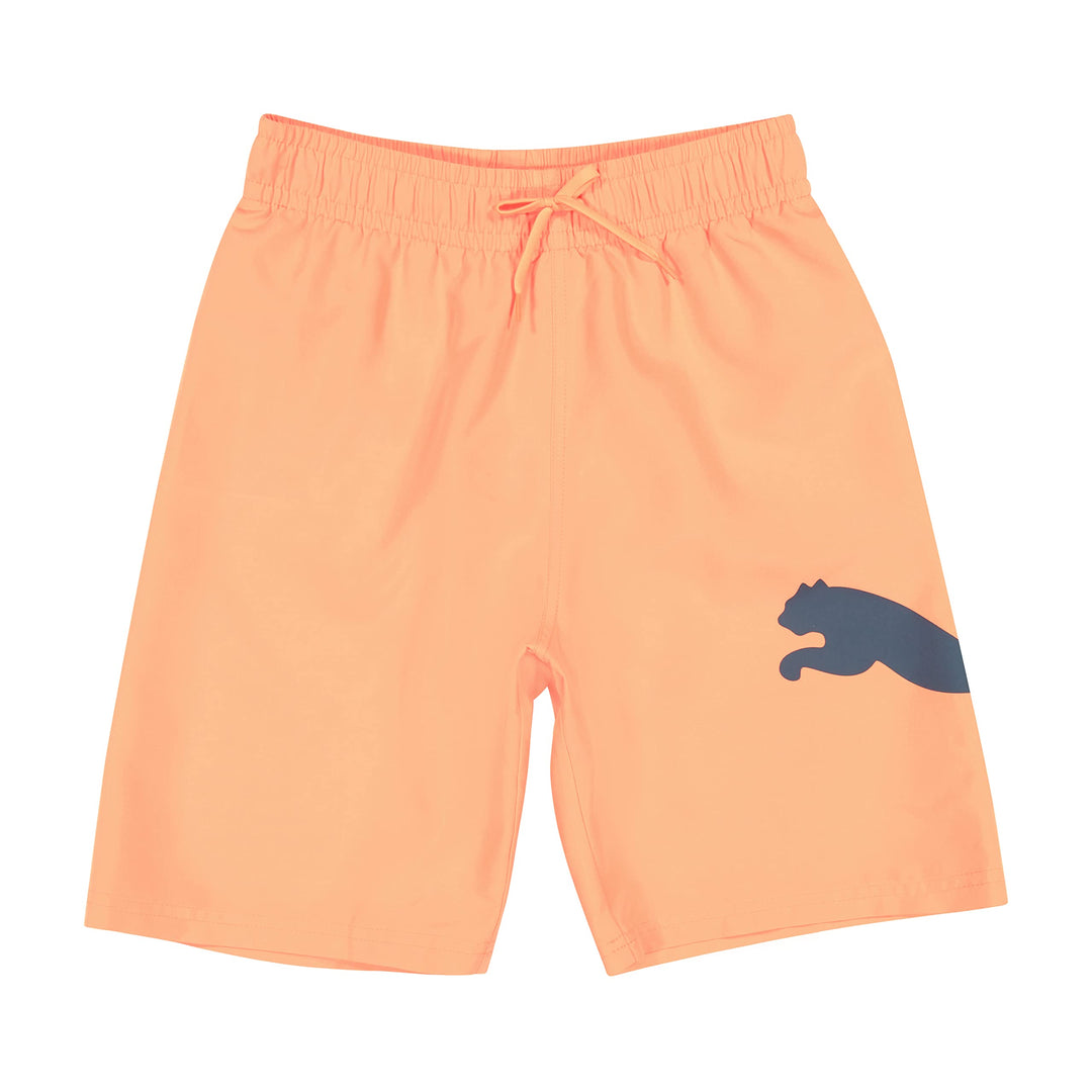 PUMA Boys' Big Cat Swim Trunks, Ultra Orange, 7