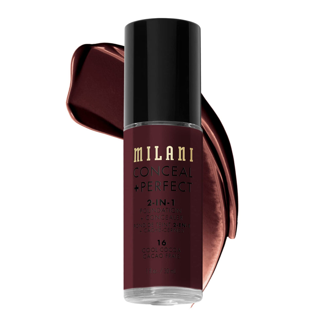 Milani Conceal + Perfect Liquid Foundation - Cool Cocoa, 1 Fl. Oz.
