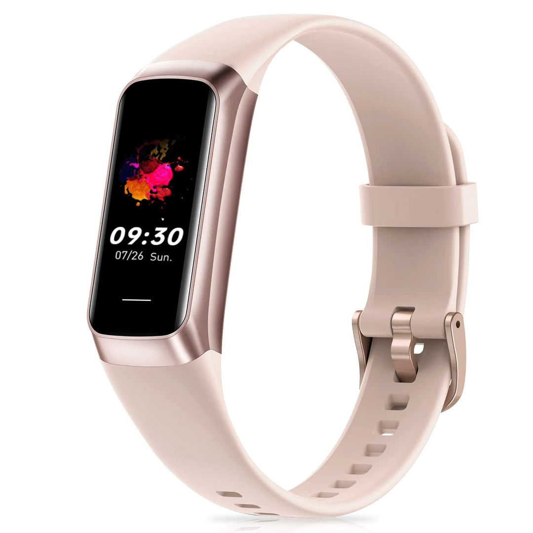 Zeacool Fitness Tracker with 24/7 Heart Rate, Blood Oxygen Blood Pressure Sleep Monitor, Activity Trackers 5 ATM Waterproof,Step Calorie Counter Pedometer Health Smart Watch for Women Men(Pink)