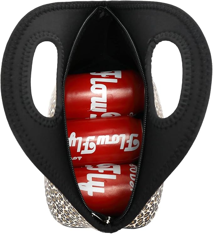 FlowFly Neoprene Kids Lunch box Insulated Soft Bag Mini Cooler Thermal Meal Tote Kit for Boys, Girls,Men,Women,School,Work, Office, Leopard