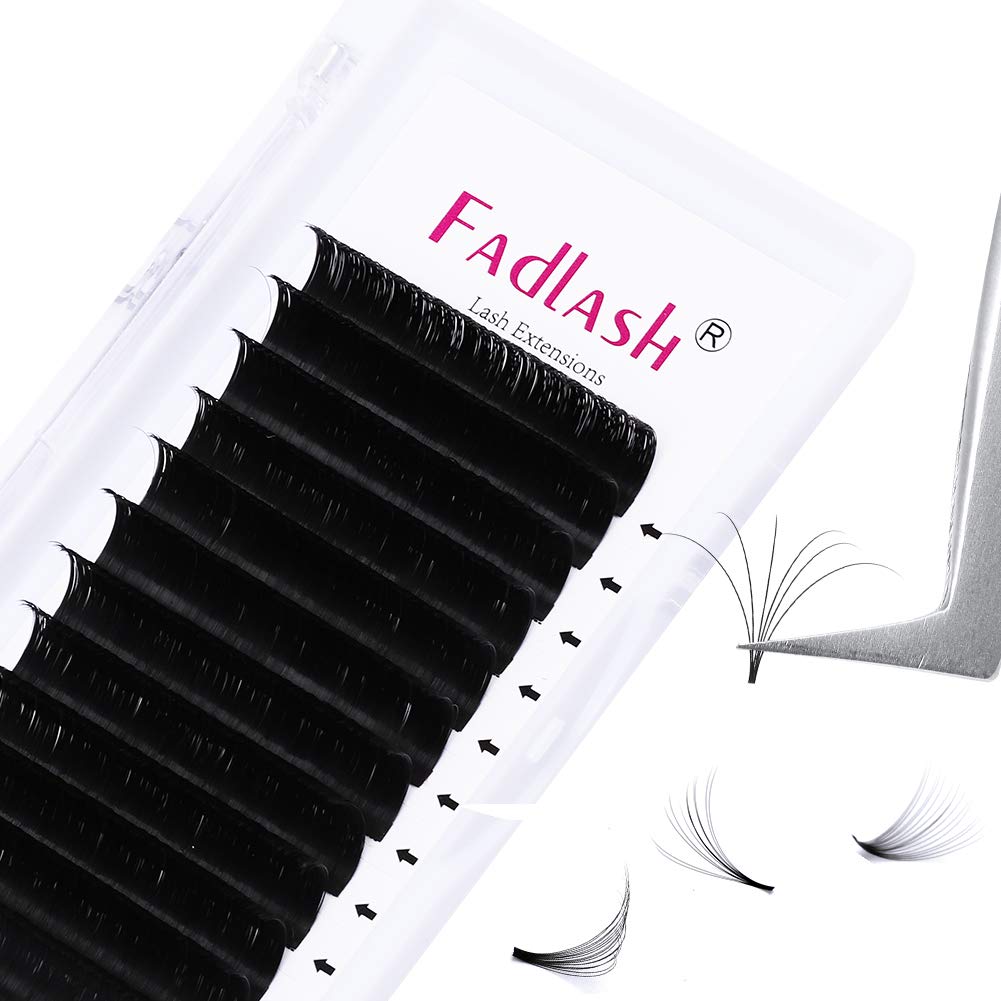 Easy Fan Lash Extensions Fadlash Volume Eyelash Extensions .03 .05 .07 Thickness 2D~10D Self Fanning Lashes 8-30Mm Length Avalib