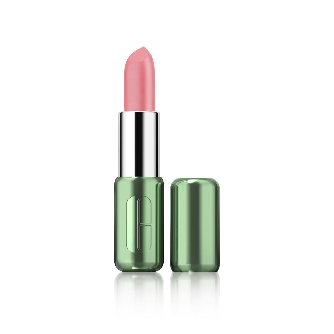 Clinique Pop Longwear Lipstick | Long Lasting, Satin, Matte + Shine, Peony Pop, 1 Count