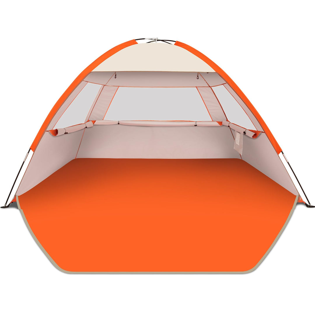 Gorich Beach Tent Sun Shelter for 3/4-5/6-7/8-10 Person with UPF 50+ UV Protection, Lightweight & Easy Setup Beach Shade Canopy, Portable Beach Shade Tent Beach Cabana