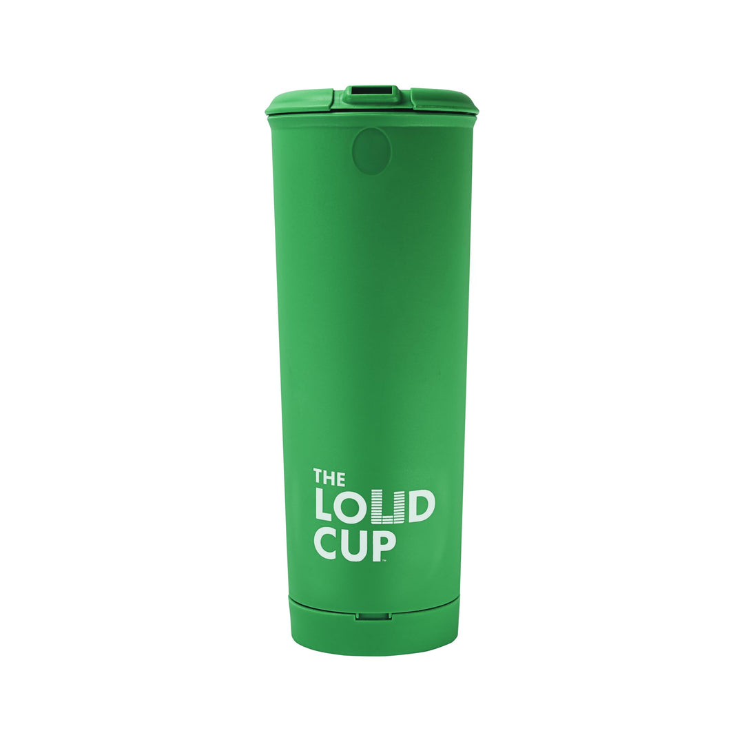 The LoudCup 20 oz Tumbler + Stadium Horn with Snap-Fit Lid (Budgie Green) - Insulated Cup Reusable Water Bottle Coffee Travel Mug - Worlds Loudest Cup for Game Day