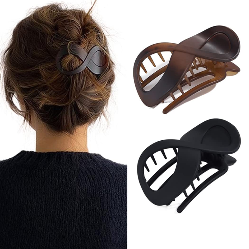Brinie French Concord Hair Clip Acrylic Hair Claw Clips Thick Hair Flat Hair Clips Grip Hair Banana Barrettes For Styling Hair A
