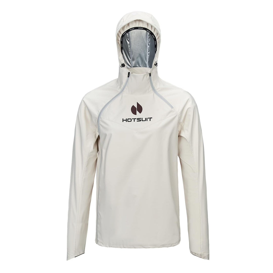 HOTSUIT Technical Anti Rip Sauna Jacket for Women Sweat Jacket for Weight loss With Workout White,S