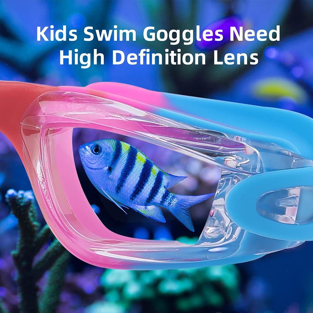 Aegend Kids Swim Goggles, Pack of 2 Swimming Goggles for Children Boys & Girls Age 3-14