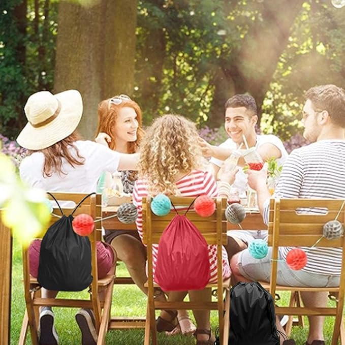 GoodtoU Drawstring Bags 24 Pcs Drawstring Backpack Cinch Bag Draw String Sport Bag 6 Colors