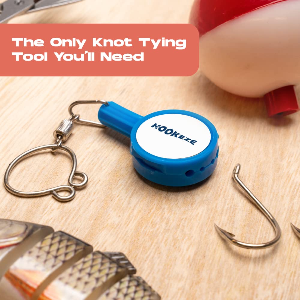 HOOK-EZE 2023 Updated Design Fishing Gear Knot Tying Tool | Pack of 2 | Protect from Fish Hooks | Tie Fishing Knots Easily | Cool Gadgets | Ice & Fly Fishing Gifts for Beginner Anglers - Purple