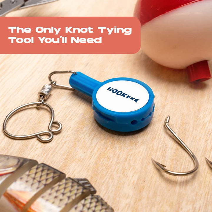 HOOK-EZE 2023 Updated Design Fishing Gear Knot Tying Tool | Pack of 2 | Protect from Fish Hooks | Tie Fishing Knots Easily | Cool Gadgets | Ice & Fly Fishing Gifts for Beginner Anglers - Purple
