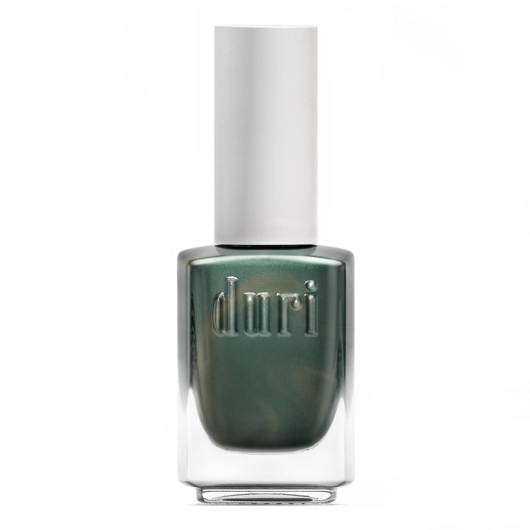Duri Nail Polish, 762 Spilling Tea, Hunter Green Metallic Shimmer, 0.45 Fl Oz