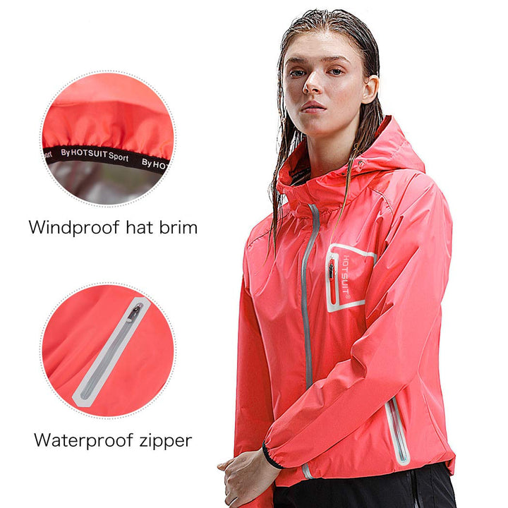 HOTSUIT Sauna Jacket Women Sauna Shirts Gym Workout Long Sleeve Sweat Suit Anti Rip Long Sleeve