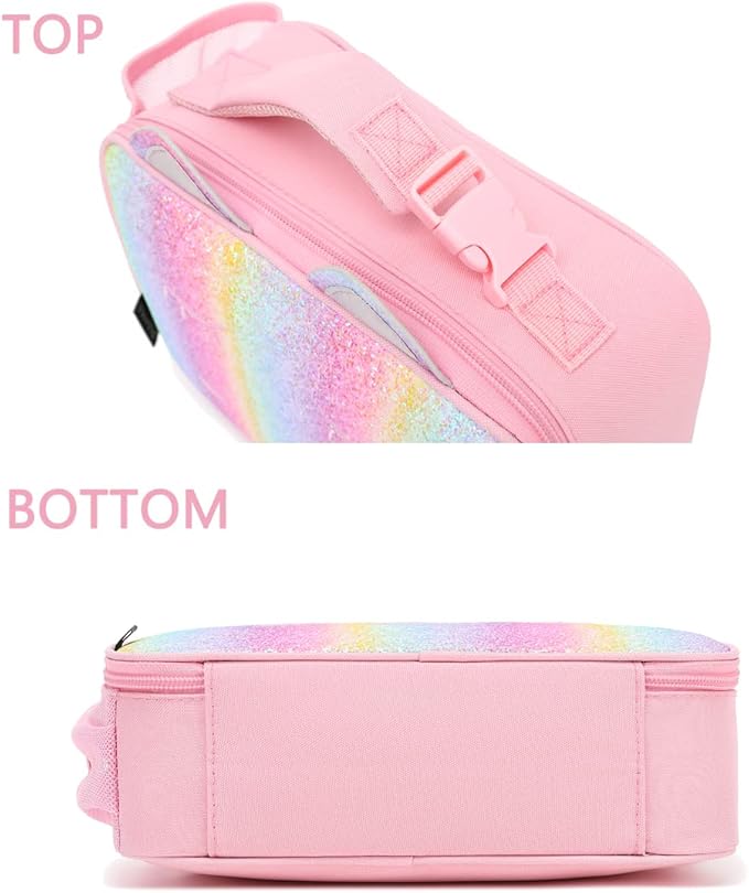 FlowFly Kids Lunch box Insulated Soft Bag Mini Cooler Back to School Thermal Meal Tote Kit for Girls, Boys, Smile