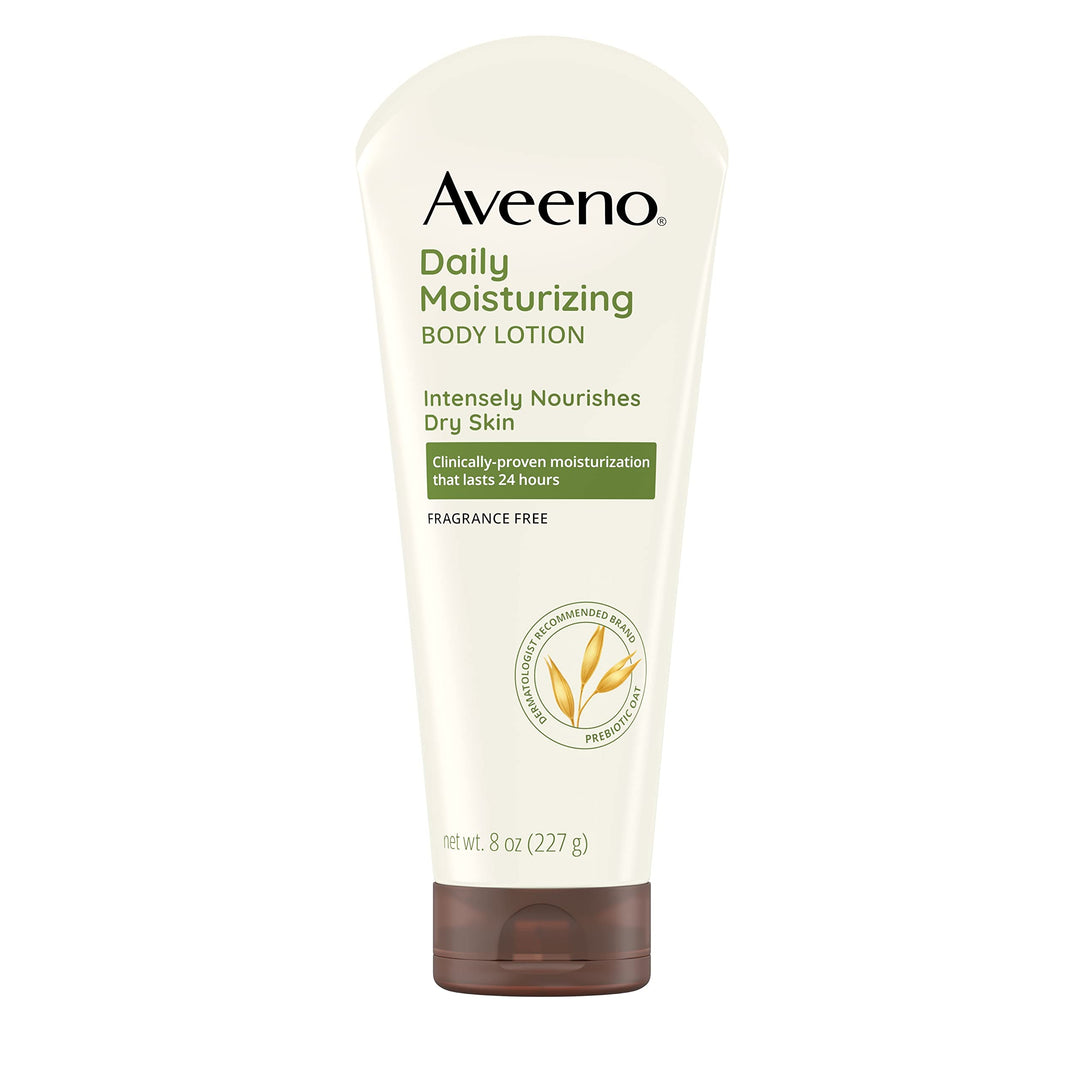 Aveeno Daily Moisturizing Body Lotion, Fragrance-Free, 8 Fl Oz