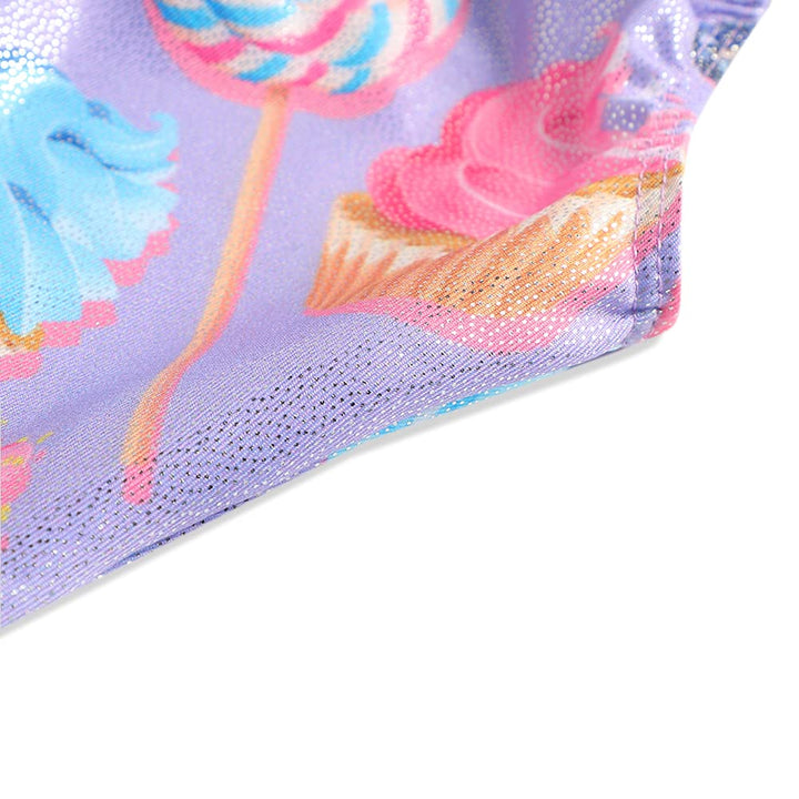 Leotards for Girls Gymnastics4t 5t Toddler Dance Leotard Athletic Dance Wear Shiny Purple Donuts Biketard (Donuts Purple, 4-5T)