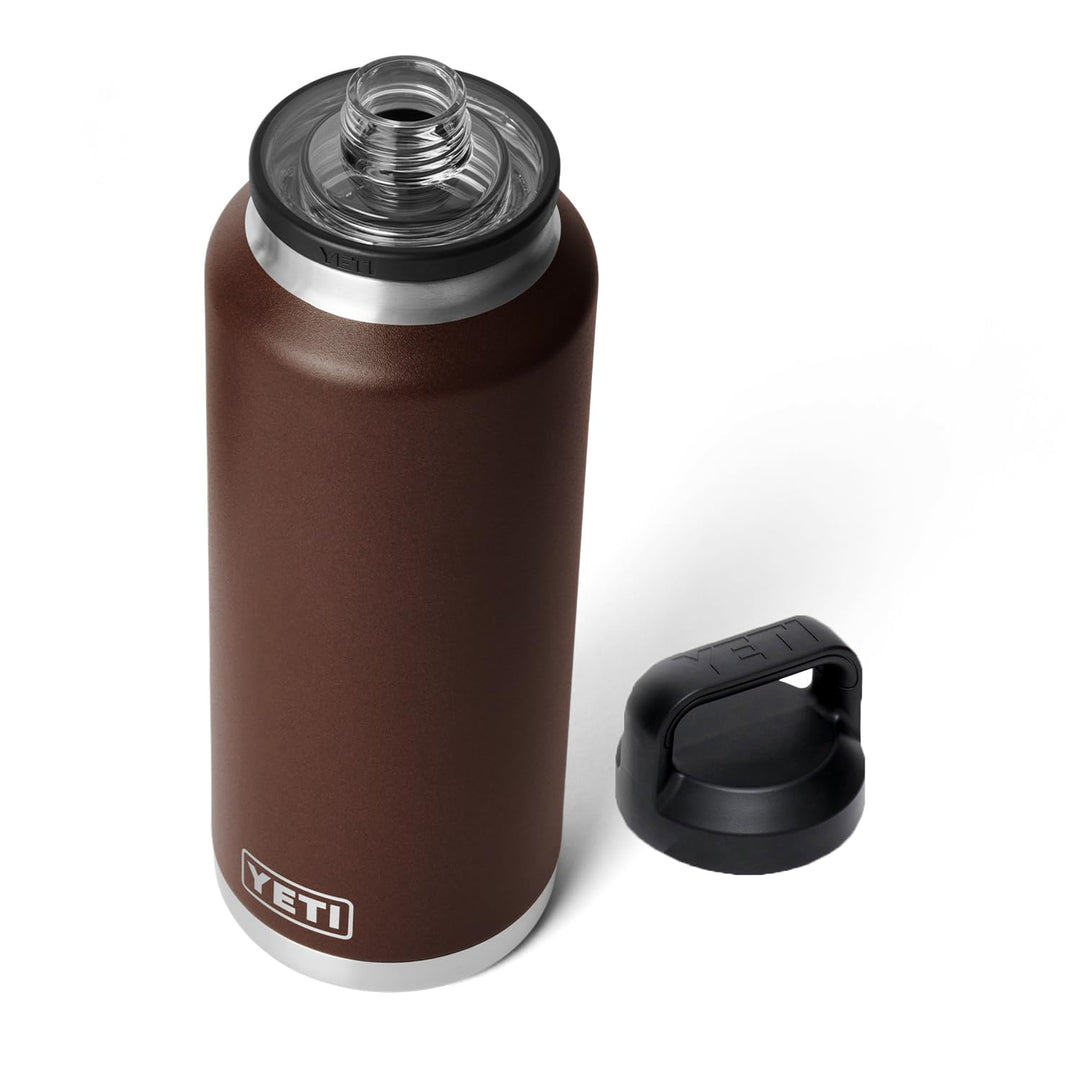 YETI Rambler 46 oz Bottle, Vacuum Insulated, Stainless Steel with Chug Cap,Wetlands Brown