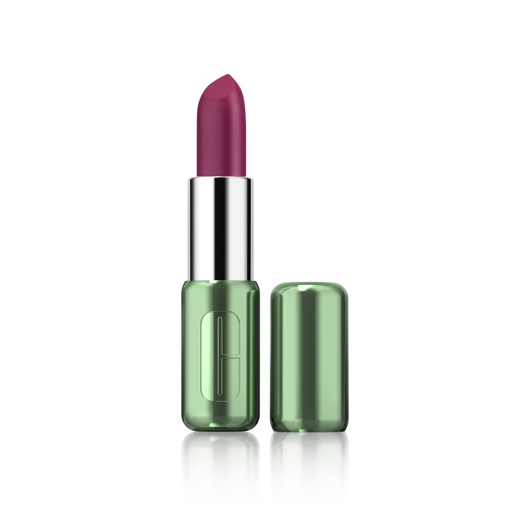 Clinique Pop Longwear Lipstick | Long Lasting, Satin, Matte + Shine, Pow Pop, 1 Count