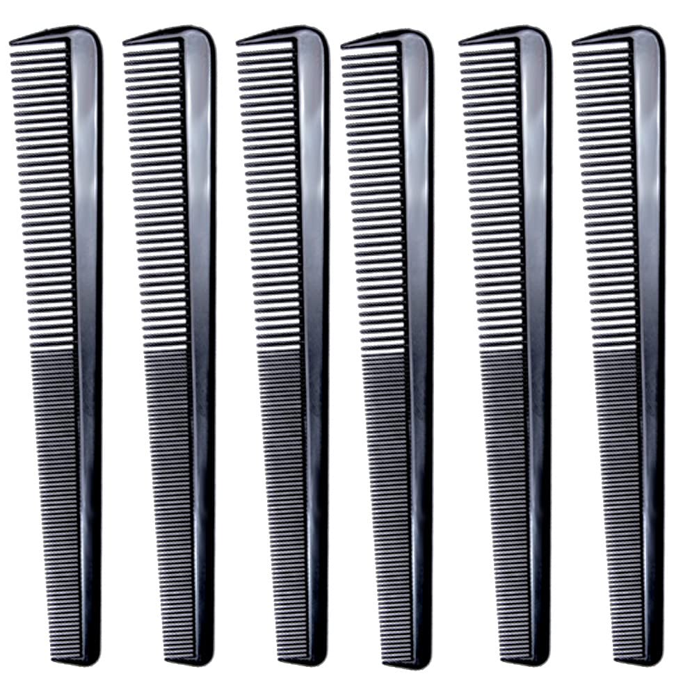Luxxii (6 Count) 7.5'' Barber Hair Comb Beard & Mustache Pocket Combs For Men'S Hair Beard Mustache And Sideburns