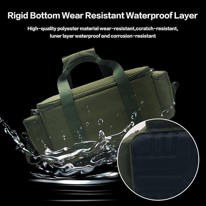 YVLEEN Fishing Tackle Box Bag - Outdoor Large Fishing Tackle Storage Bag - 100% Water-Resistant Polyester Material - Fishing Tackle Bags - Suitable for 3600 3700 Tackle Box