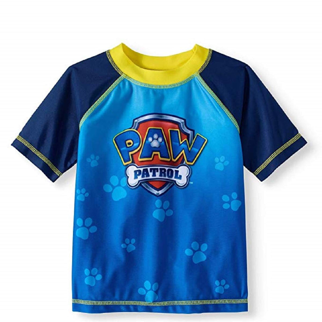 Toddler Boys Paw Patrol Rash Guard Swim Shirt Top (2T) Blue