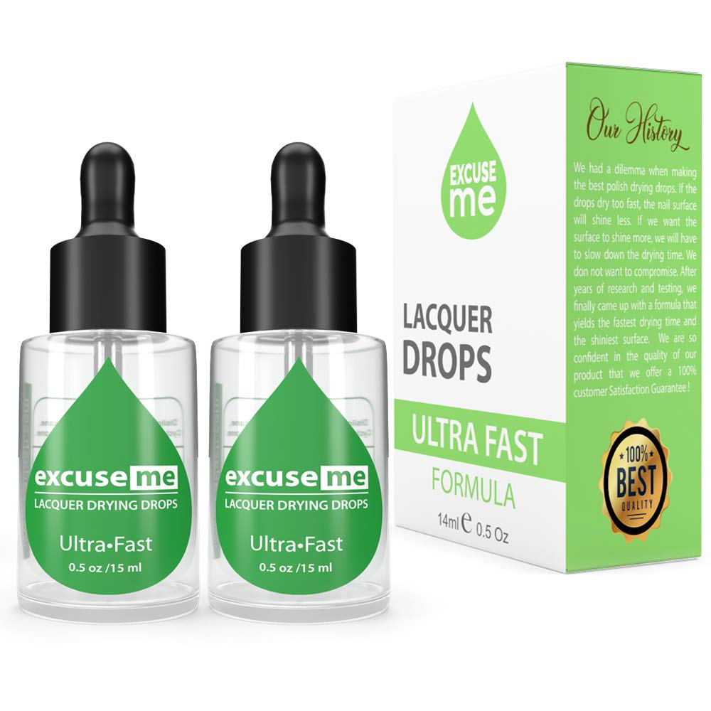 Karlash Excuse Me Nail Polish Ultra Fast Drying Drops 0.5 Oz 15Ml (Pack Of 2)