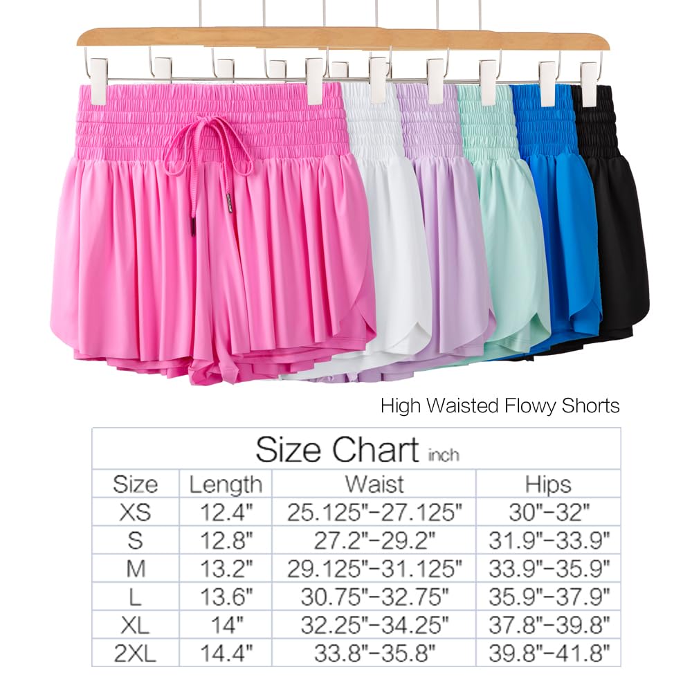 Blaosn Flowy Womens Athletic Shorts Gym Yoga Workout Running Tennis Skirt Sweat Spandex Skort High Waisted with Pockets Lounge Cute Teen Girls Trendy Clothes Casual Summer Outfits(xs,Black)