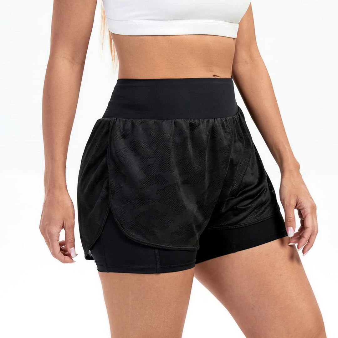 Blaosn Flowy Running Shorts for Women Gym Yoga Workout Athletic Exercise Active Wear Sweat Spandex Tennis Skorts Skirts High Waisted Cute Trendy Clothes Casual Summer(Xs,Black)