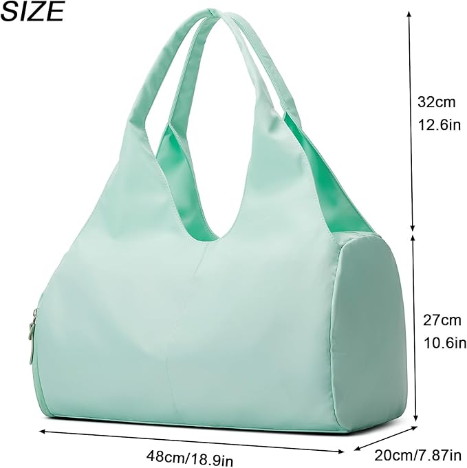 forestfish Yoga Gym Bag for Women with Shoes Compartment & Wet Dry Storage Pockets Lightweight Duffel Bag