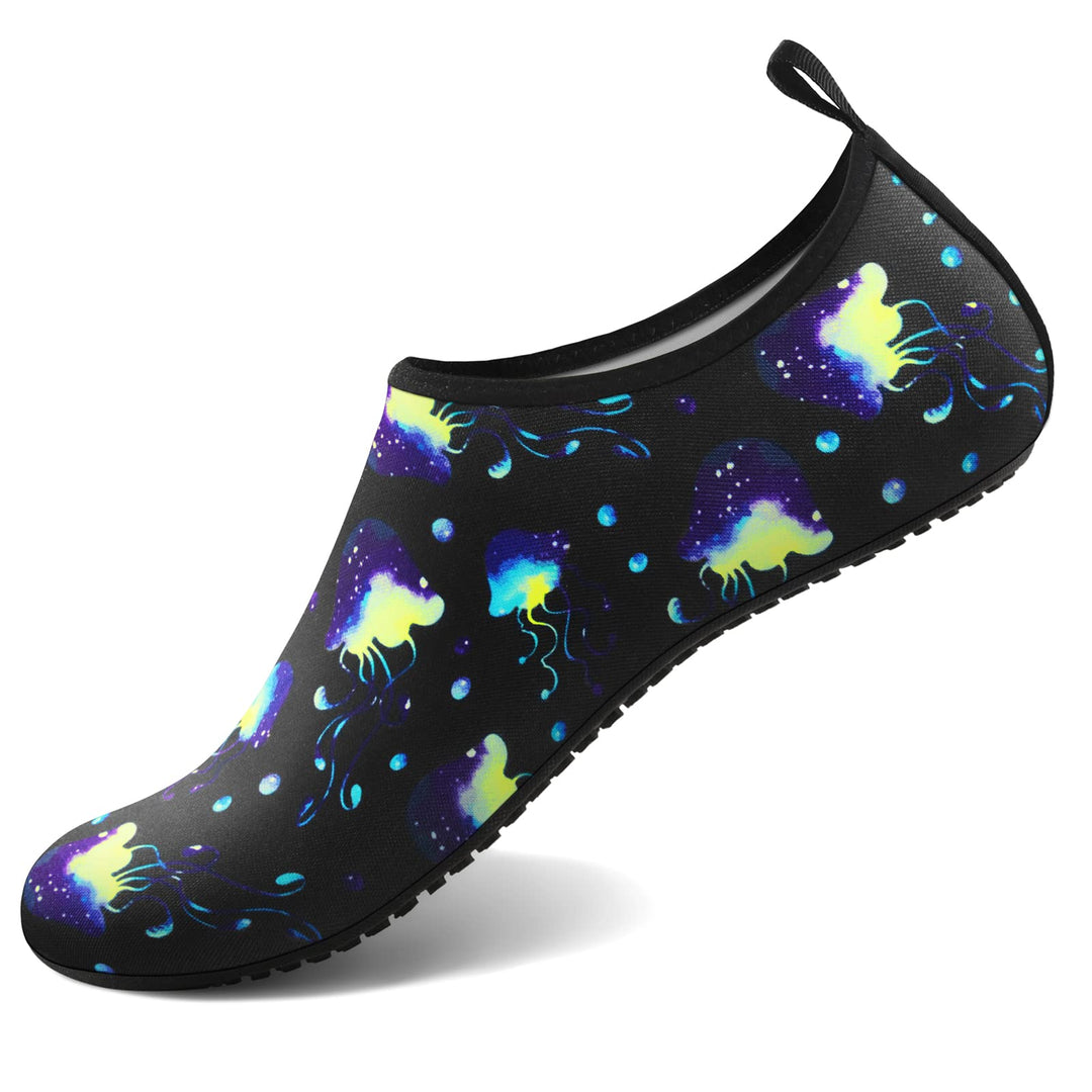 Water Socks for Women Men Adult Aqua Swim Shoes Beach River Pool Barefoot Yoga Exercise Wear Sport Accessories Quick-Dry Must Haves Size 5-6Women/4-5Men(Jellyfish)