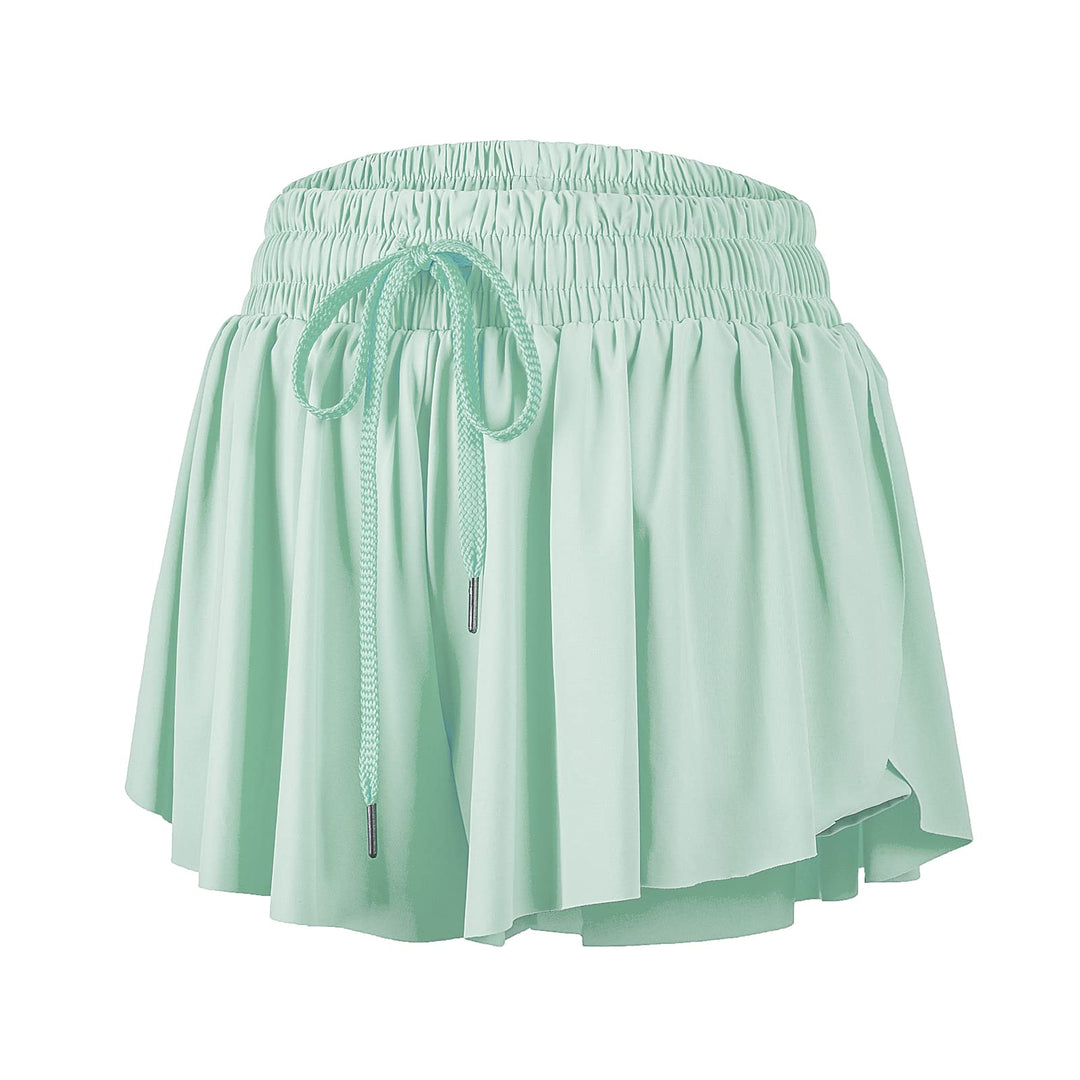 Clothes for Teens Flowy Shorts Gym Yoga Athletic Workout Running Womens Sweat Spandex Cute Skort Tennis Skirt Comfy Soft Silk Lounge Trendy Clothes Casual Summer(Xs,Light Green)