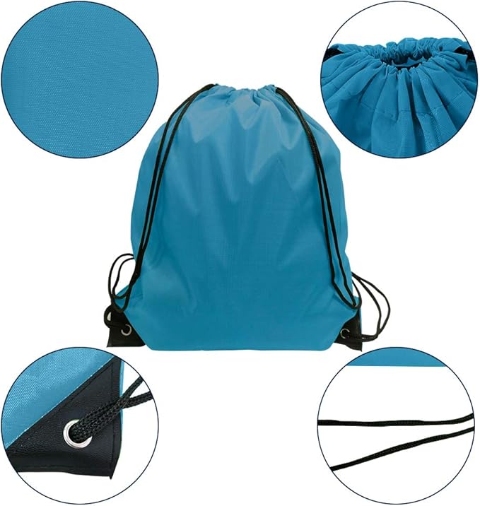GoodtoU Drawstring Bags 24 Pcs Drawstring Backpack Cinch Bag Draw String Sport Bag 6 Colors