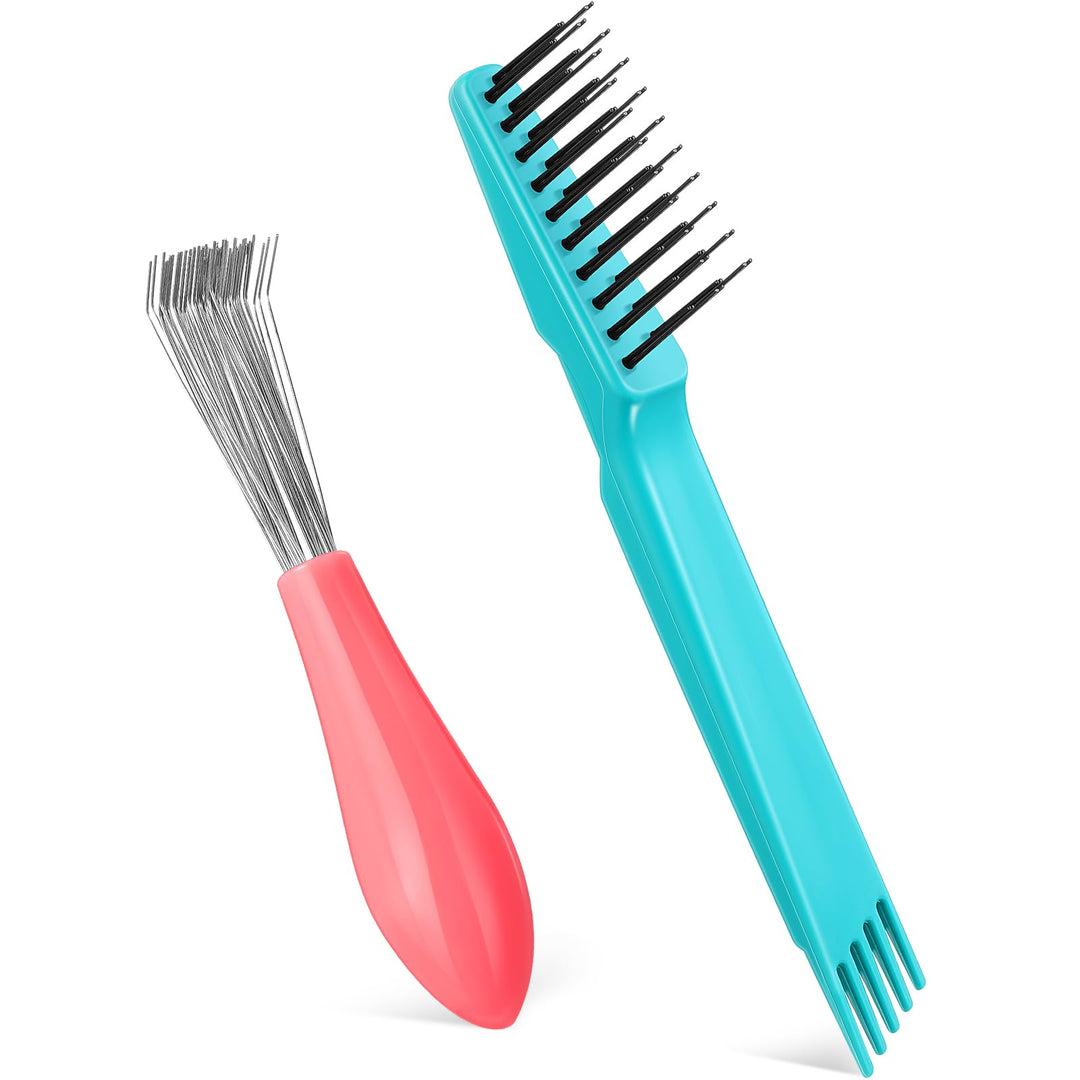 Boao 2 Pieces Hair Brush Cleaning Tool Comb Cleaning Brush Comb Cleaner Brush Hair Brush Cleaner Mini Hair Brush Remover For Rem