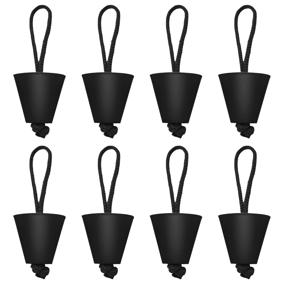 LIXADA Best Universal Kayak Scupper Plug Kit Kayak Scupper Plug Kit Canoe Drain Holes Stopper Bung - 4/6/8 Packs (Black x 8packs)