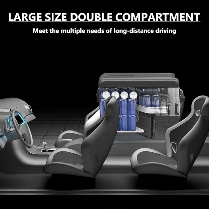 Alpicool NCF45 Portable Fridge Freezer,12 Volt Car Refrigerator, 42 Quart (40 Liter) Fast Cooling 12V Car Fridge -4℉~68℉,for Outdoor, Camping, RV, Truck